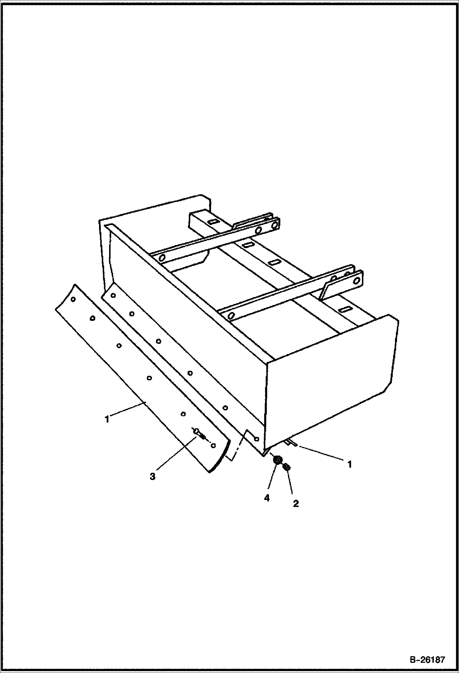 КОРОБЧАТЫЙ ОТВАЛ (РЕЖУЩАЯ КРОМКА) (3BB48 A1FU) (3BB60 A1FW) (3BB72 A1FY)