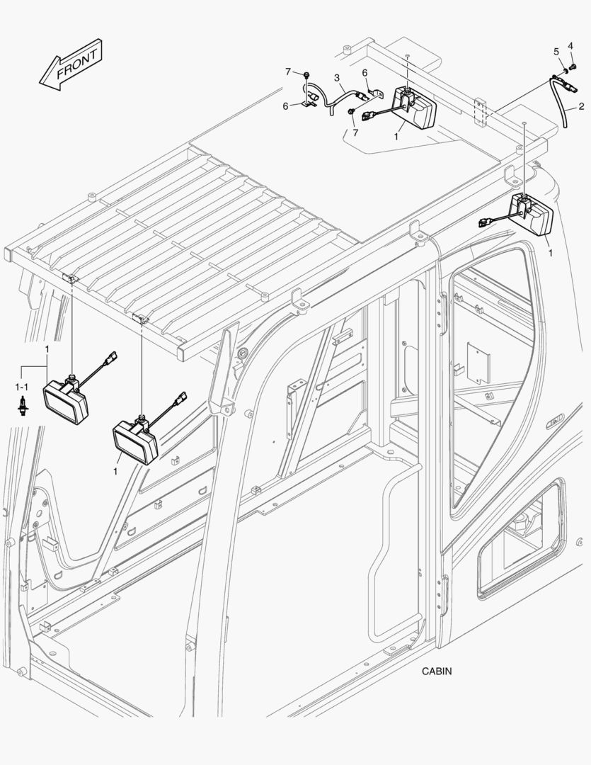 РАБОЧАЯ ФАРА - 6 ЛАМПЫ(КОЖУХ)