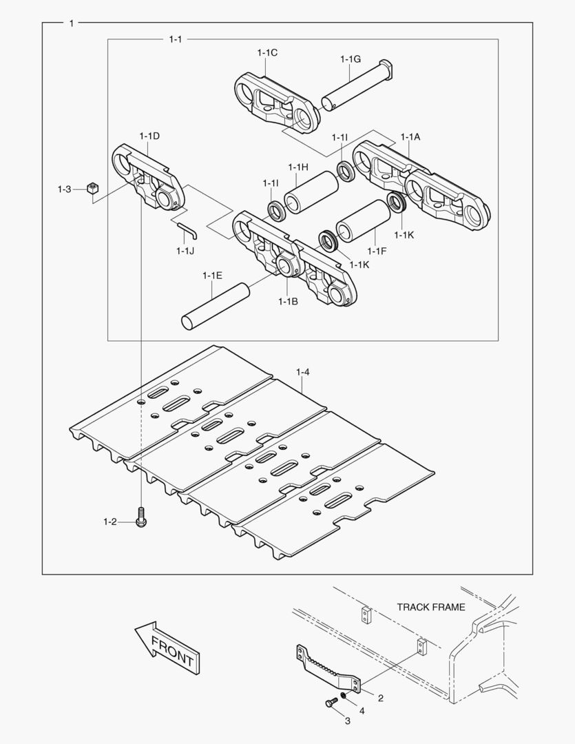 БАШМАК ГУСЕНИЦЫ В СБОРЕ-600G