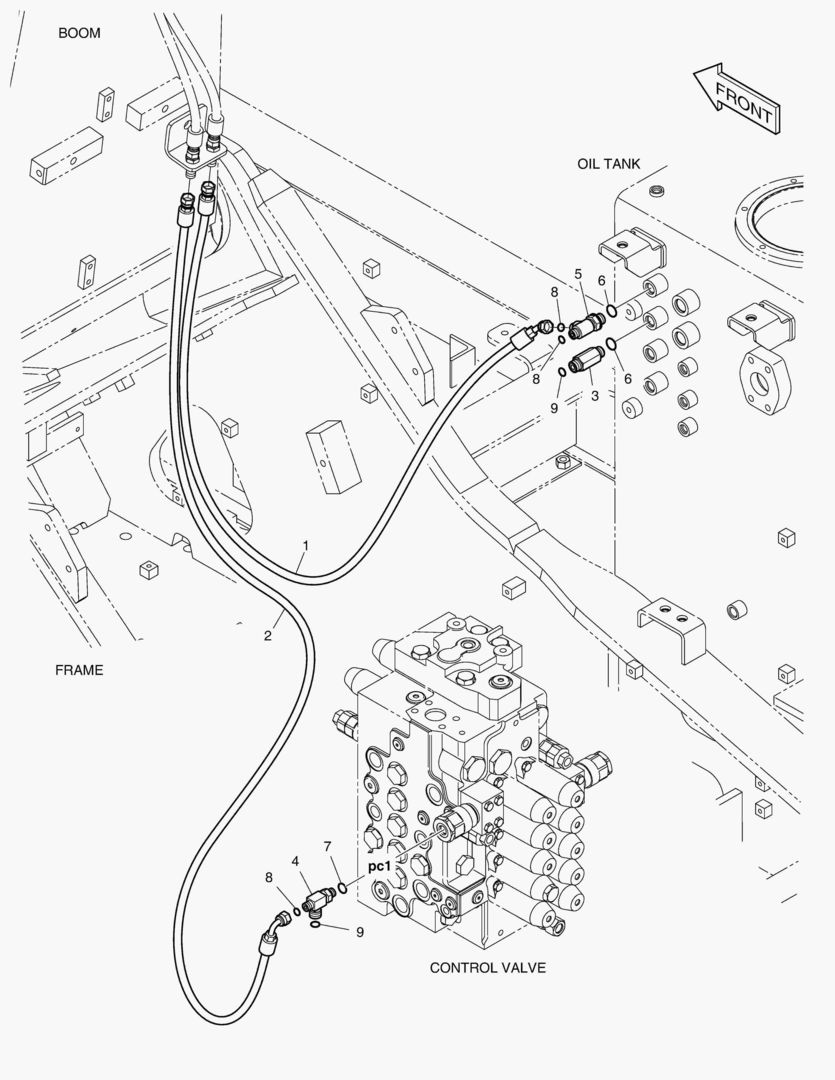 ТРУБОПРОВОД СЕРВОУПРАВЛЕНИЯ-КЛАПАН ЗАМКА РУКОЯТИ
