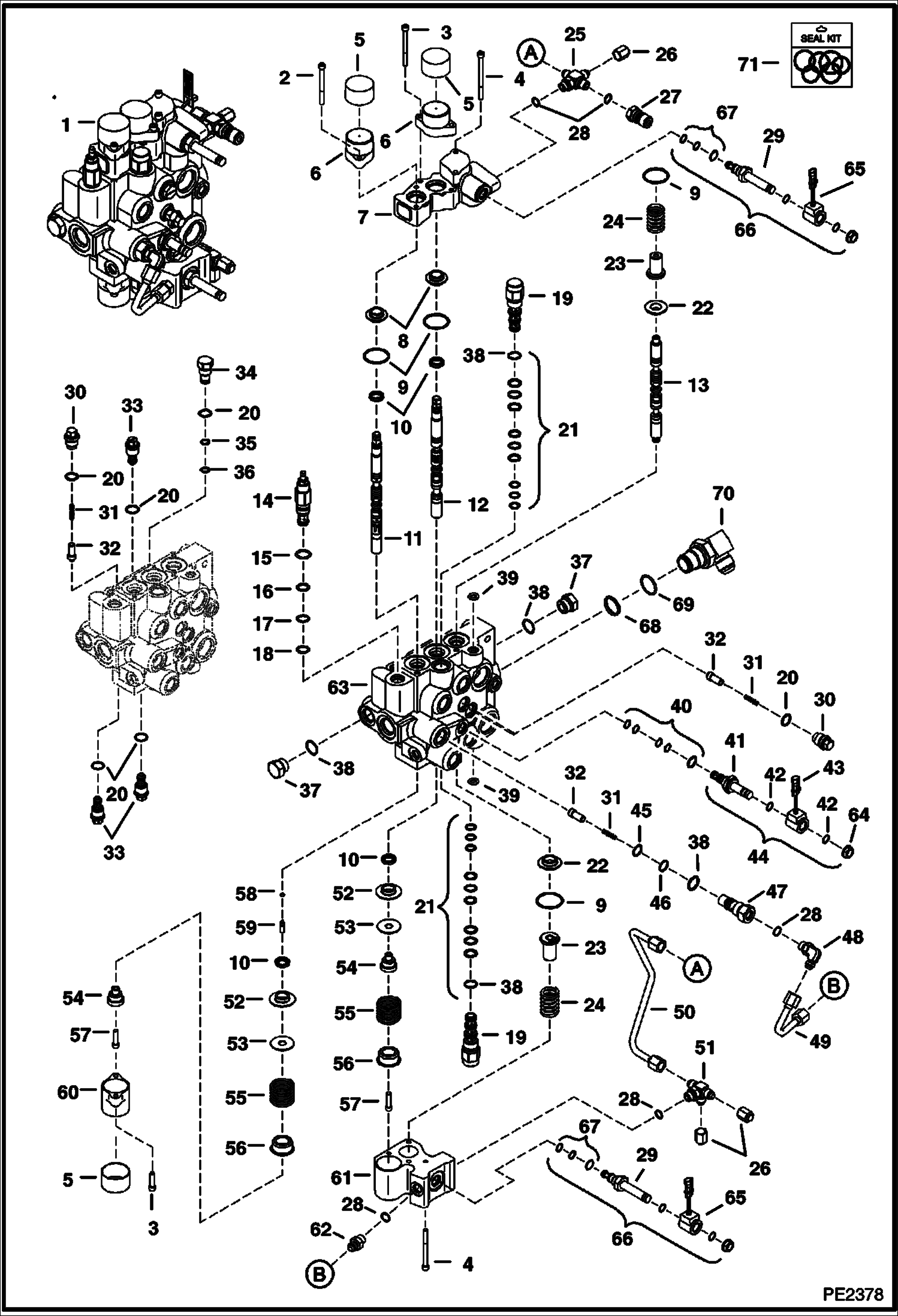 ГИДРАВЛИЧЕСКИЙ РЕГУЛИРУЮЩИЙ КЛАПАН (СЕРИЙНЫЙ НОМЕР A5GW11001 - A5GW34999, A5GY11001 - A5GY34999)