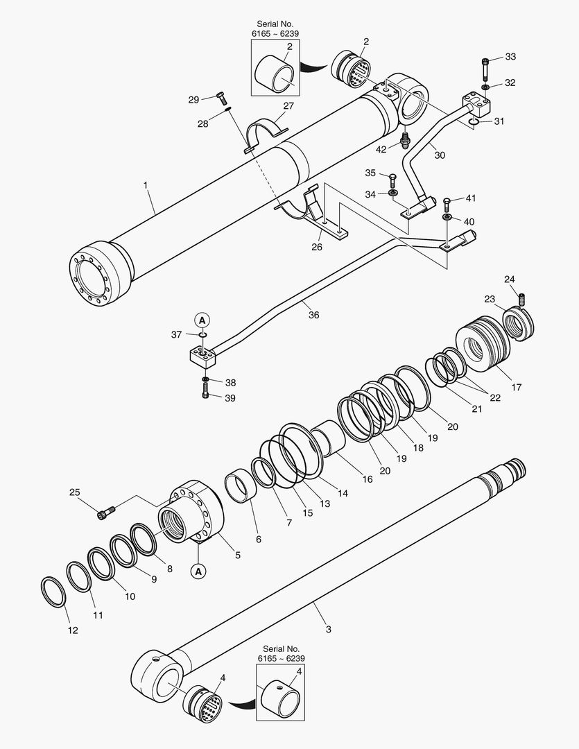 Спецтехника 4331 BOOM CYLINDER - R.H(BOOM 4.0m) [6165~]