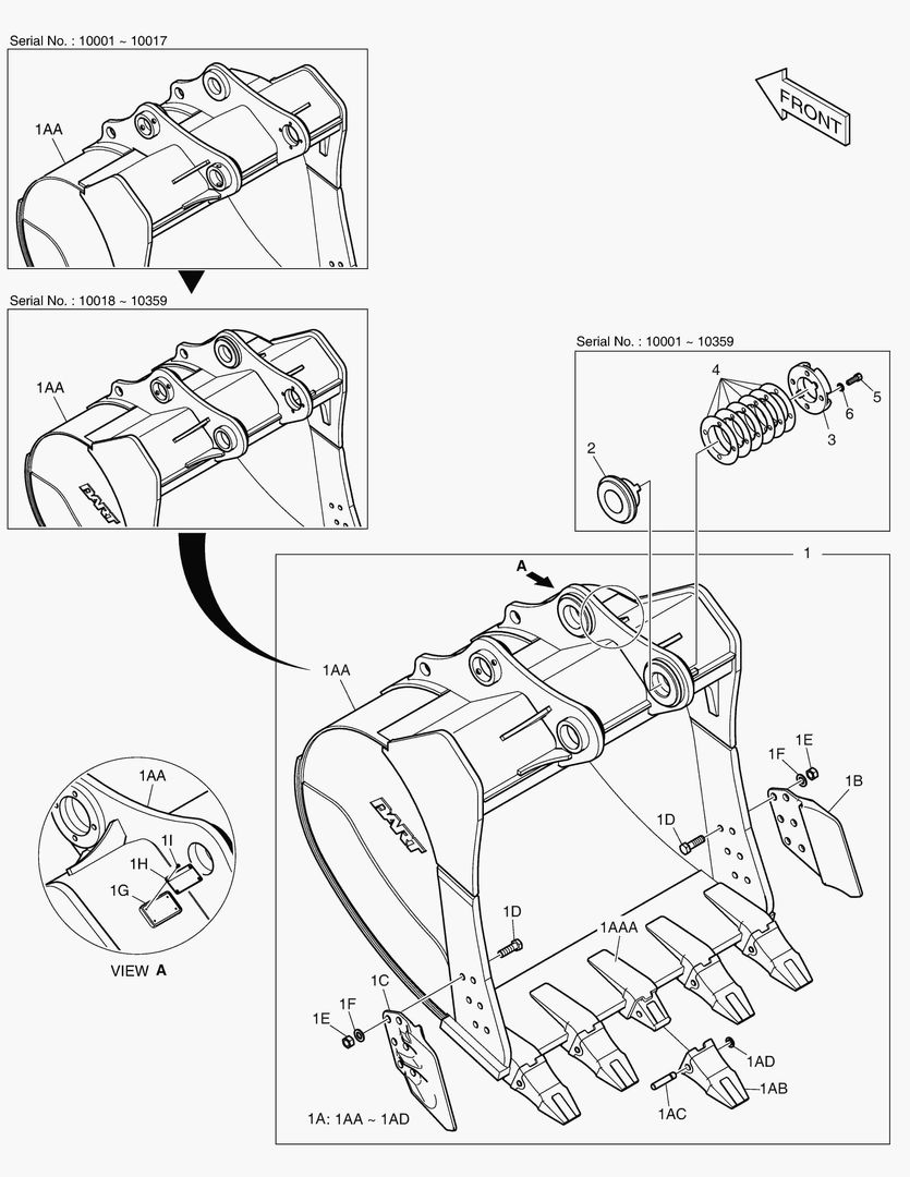 7000 BUCKET - 2.31гЋҐ(66`) - SIDE PIN