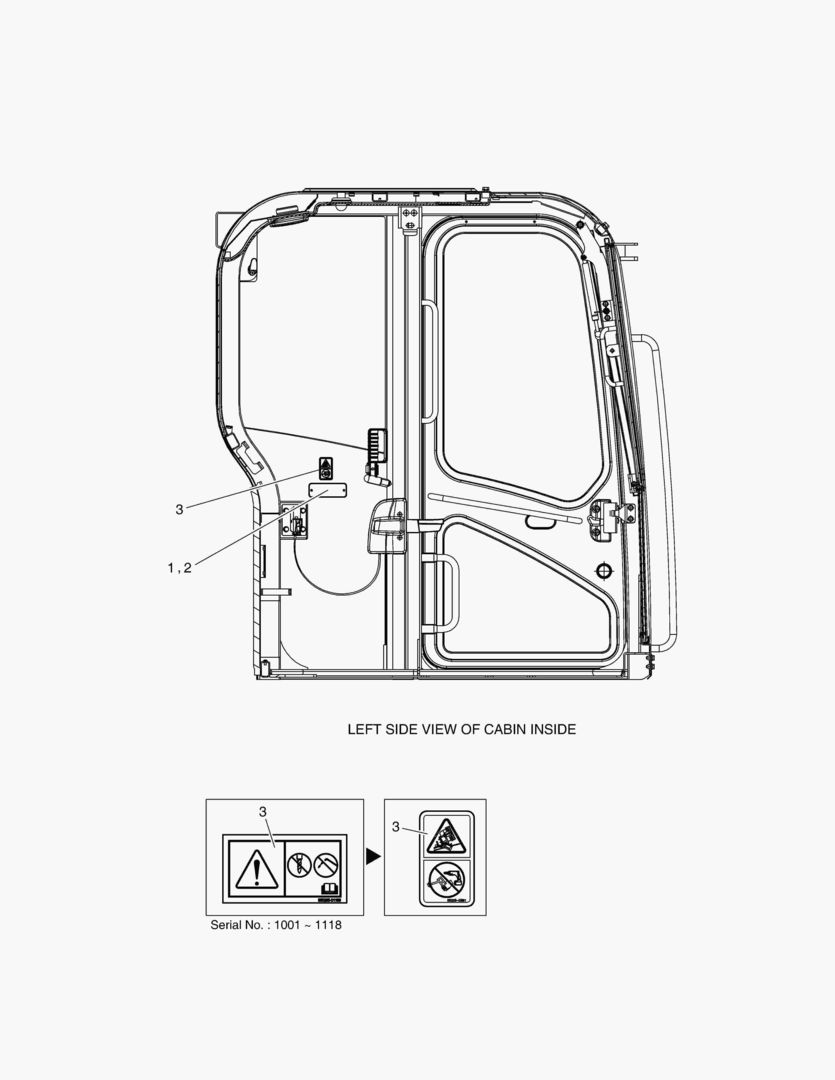 ПРЕДУПРЕЖДАЮЩАЯ ТАБЛИЧКА - СИСТЕМА ЗАЩИТЫ ПРИ ОПРОКИДЫВАНИИ