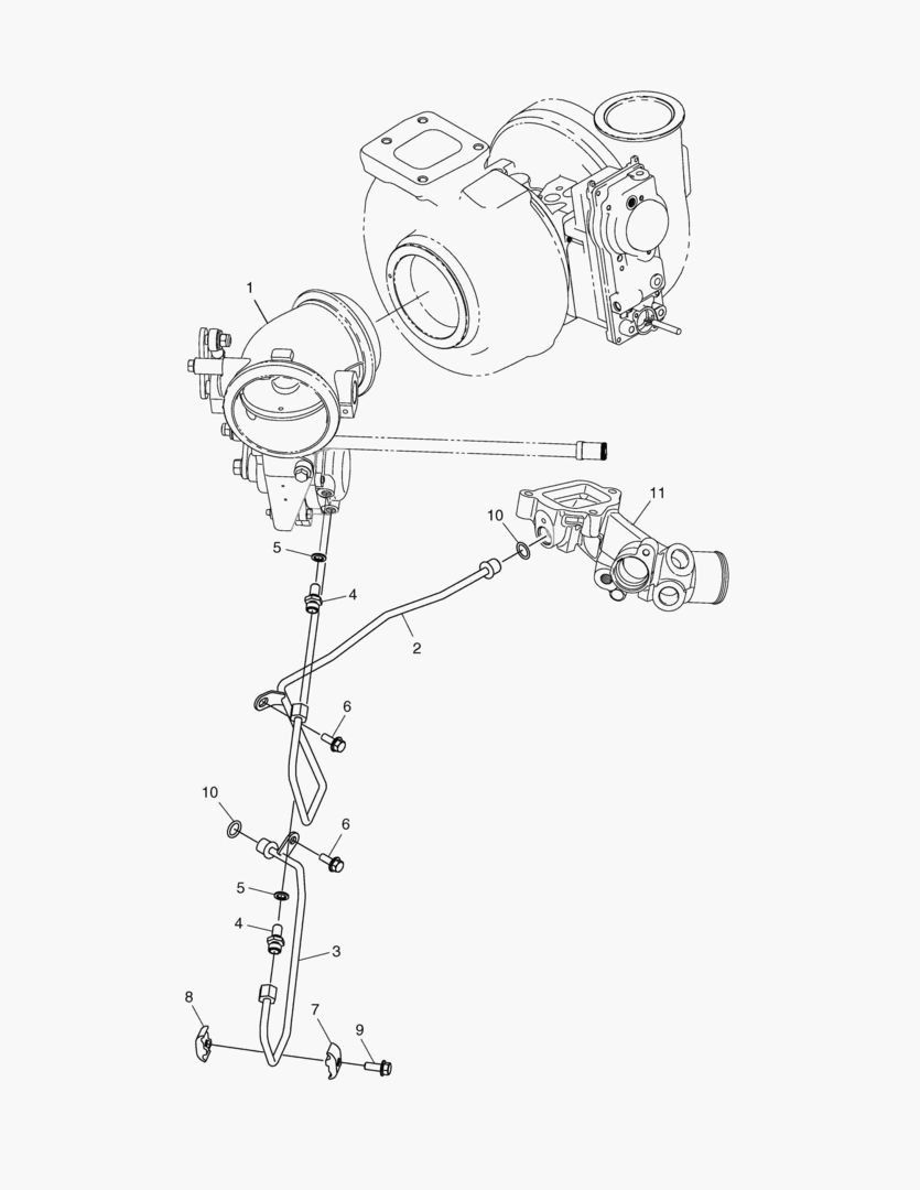 Спецтехника G011-431 COOLANT PIPE, EXHAUST BRAKE [8X1098 ~6948285] - главное фото