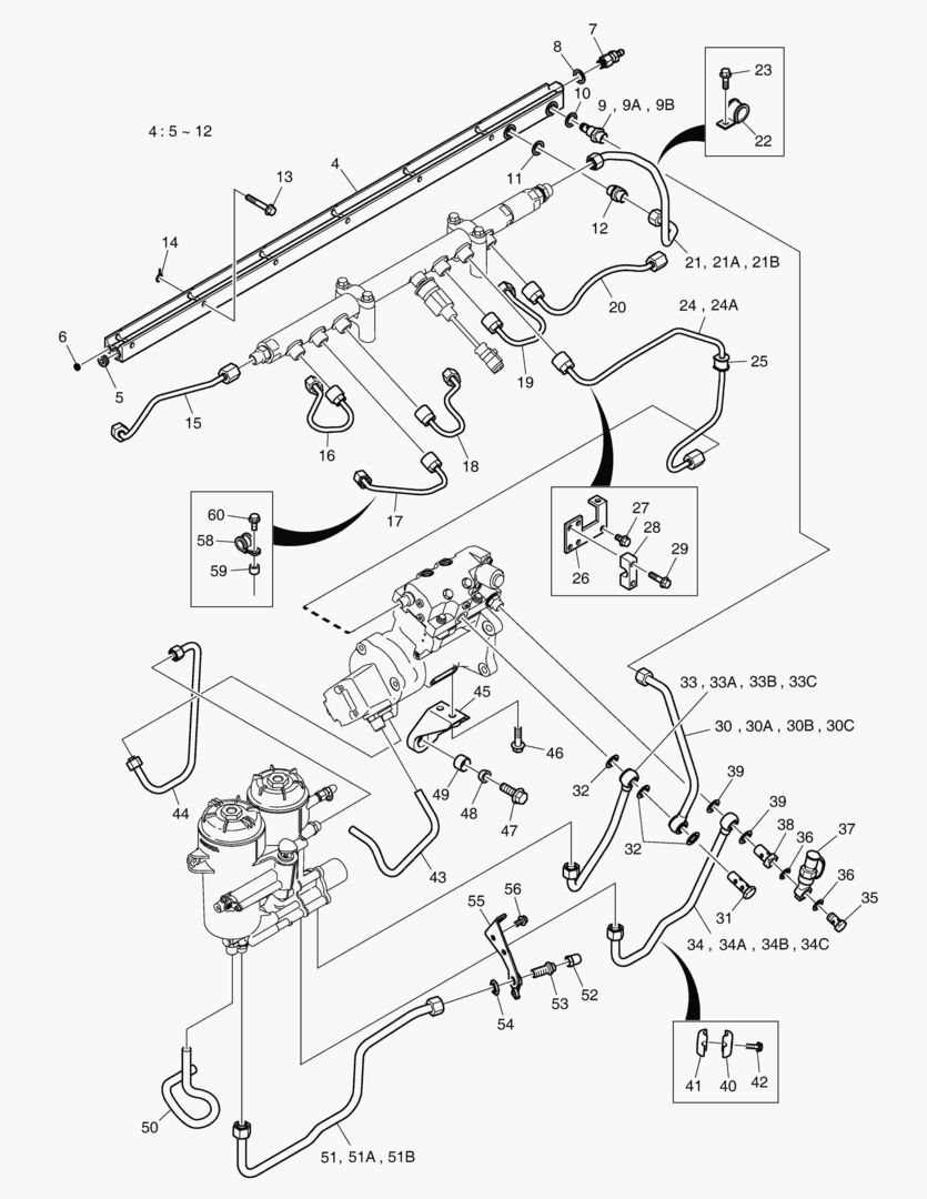 G011-86 FUEL FILTER UNIT FUEL PIPE