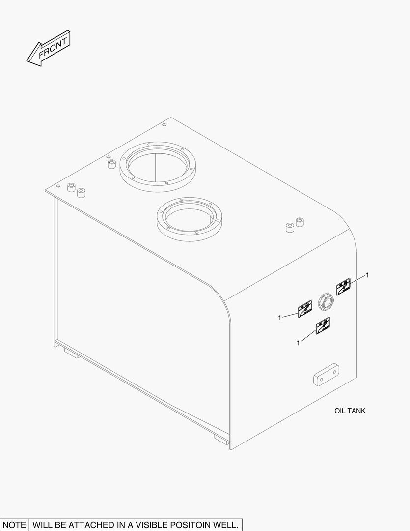 4310 DECAL - OIL CHECK (STANDARD TEMPERATURE)