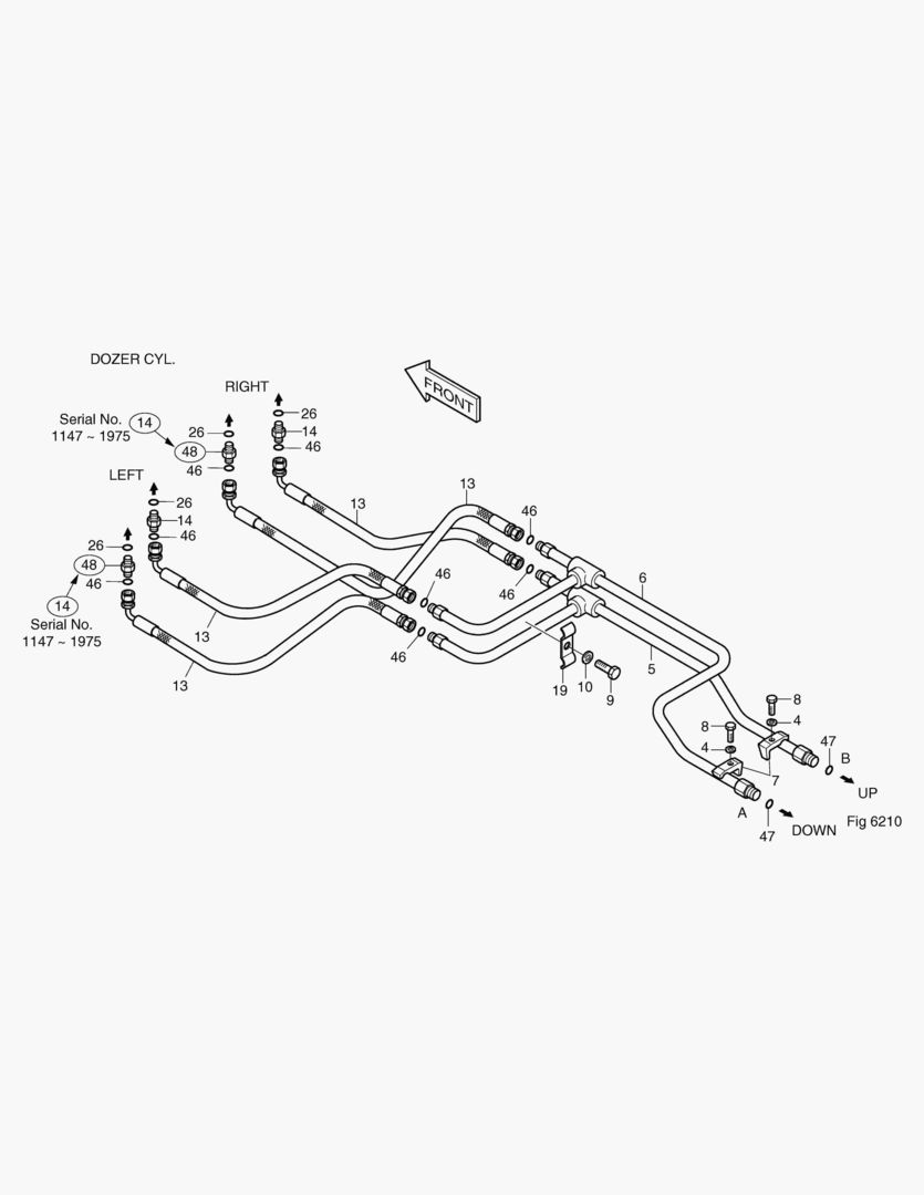 Спецтехника 6200 FRONT DOZER PIPING(1)-BOLTING TYPE [1147~] - главное фото
