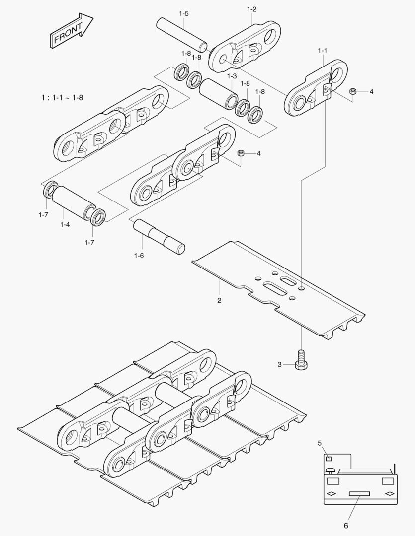 5362 TRACK SHOE ASS`Y-750G [114~]