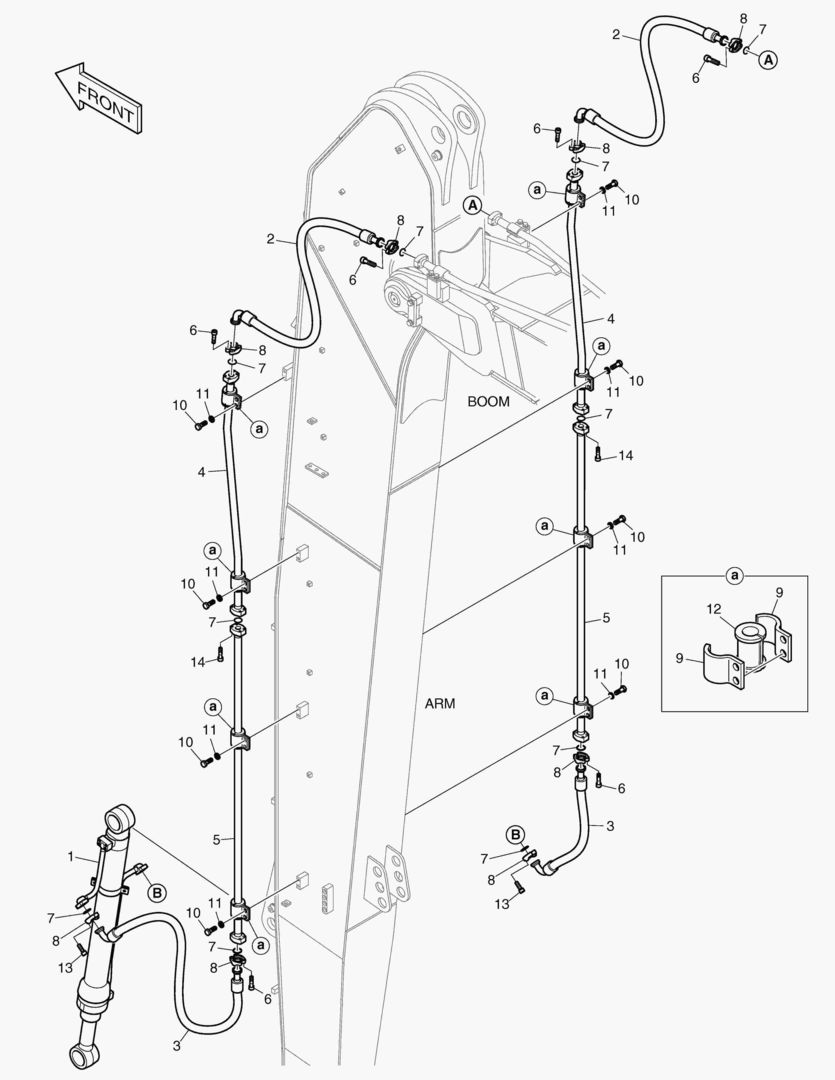 ГИДРОСИСТЕМА РУКОЯТИ - РУКОЯТЬ 7 м
