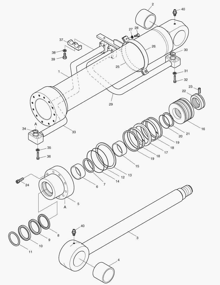 ЦИЛИНДР ПОДЪЕМА - ПРАВОСТОРОННИЙ