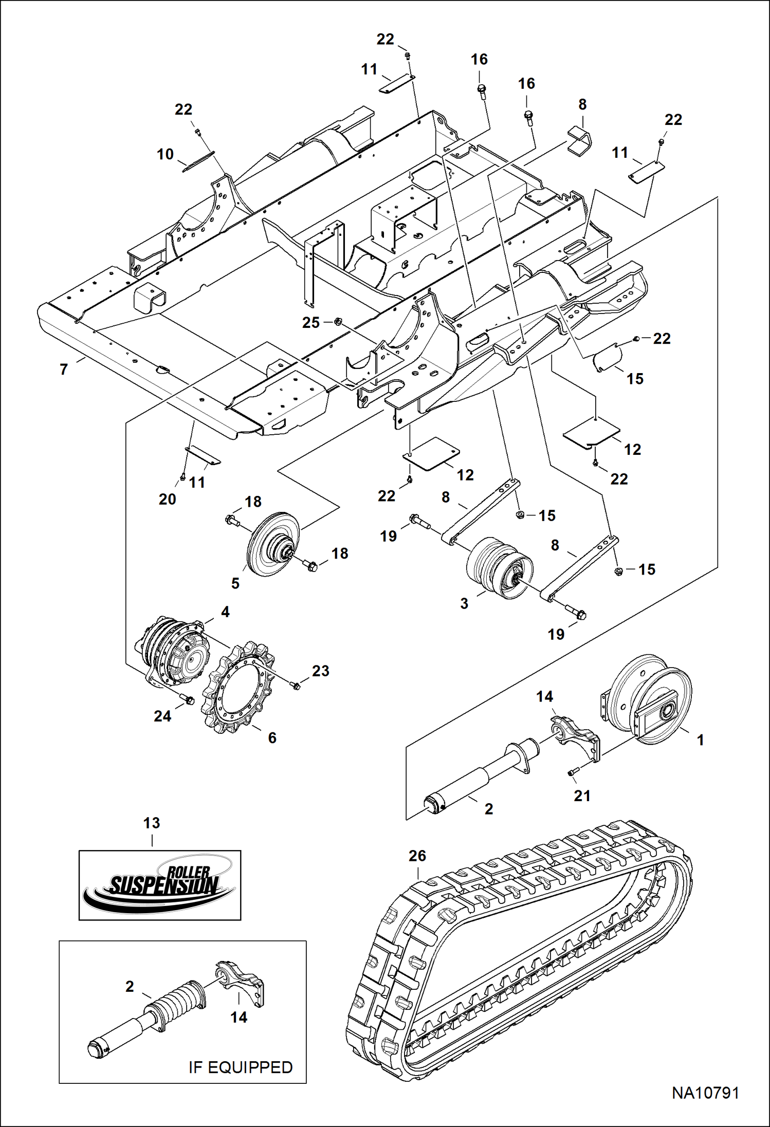 ПРИВОДНОЙ МЕХАНИЗМ (ПОДВЕСКА) (СЕРИЙНЫЙ НОМЕР A3NS12001 И ВЫШЕ)