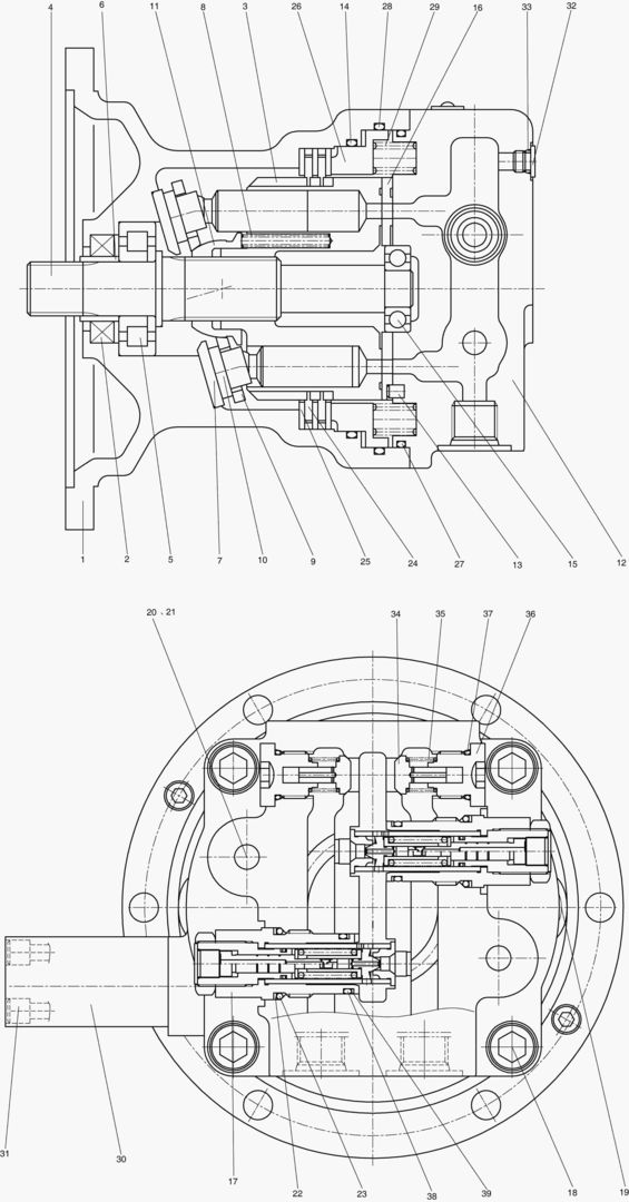 ГИДРОМОТОР ПОВОРОТА ПЛАТФОРМЫ