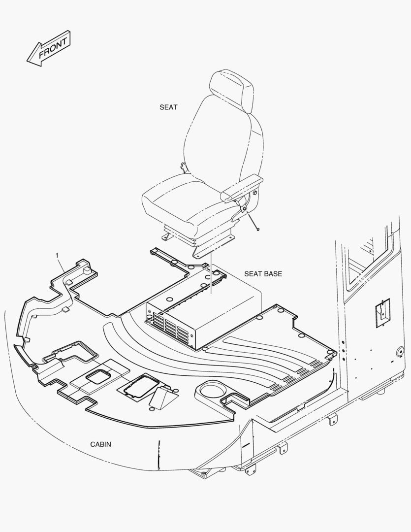 КОВРИК НА ПОЛУ КУЗОВА