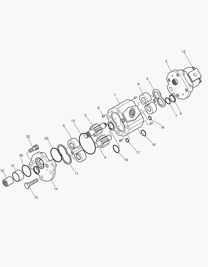 ОСНОВНОЙ НАСОС - ШЕСТЕРЕННЫЙ НАСОС