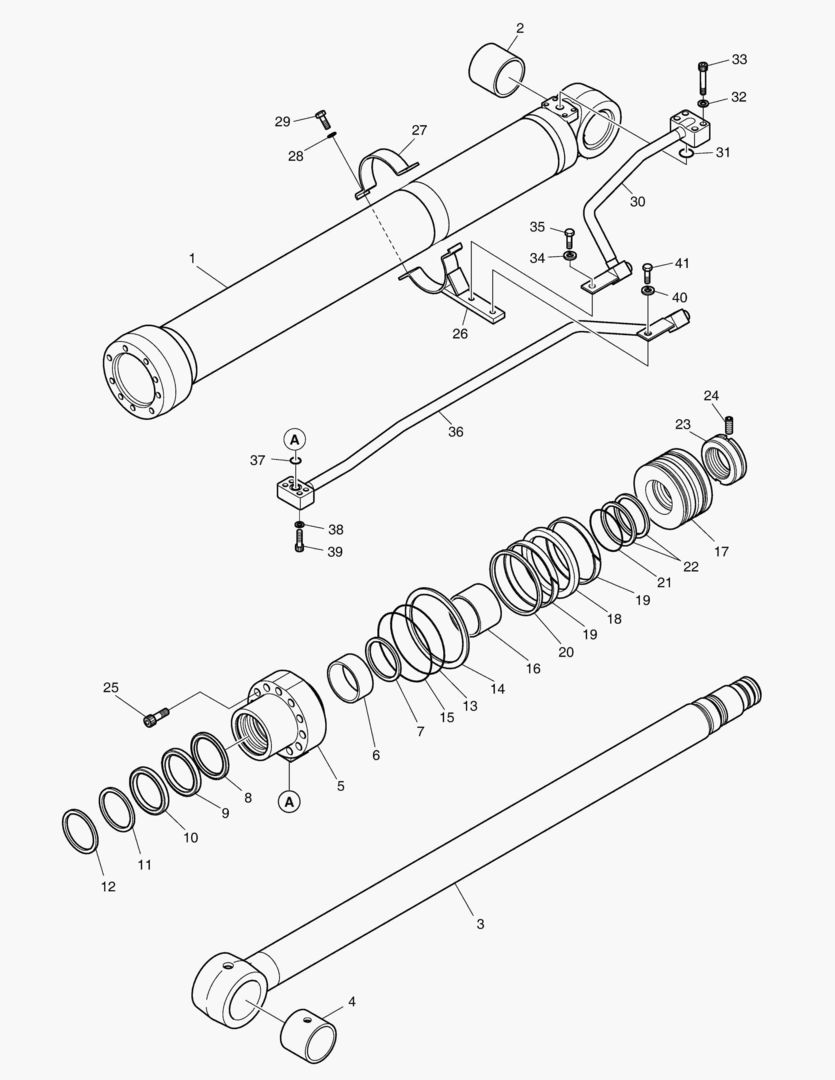 ЦИЛИНДР СТРЕЛЫ-ПРАВОСТОРОННИЙ