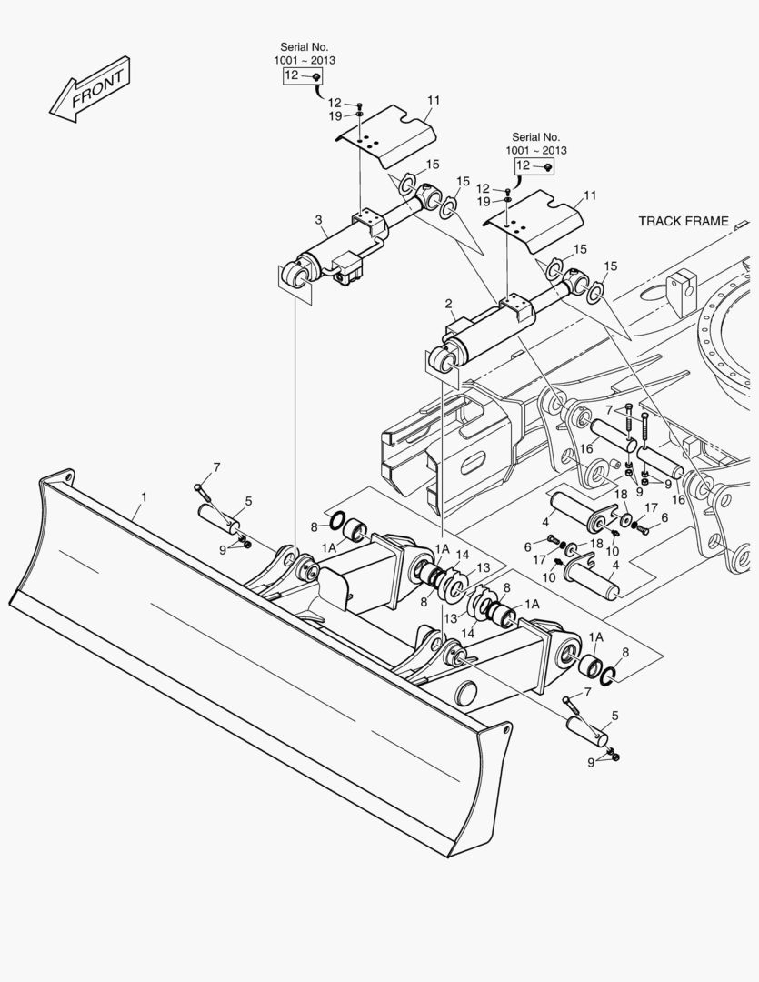 БУЛЬДОЗЕРНЫЙ ОТВАЛ - 2690 мм
