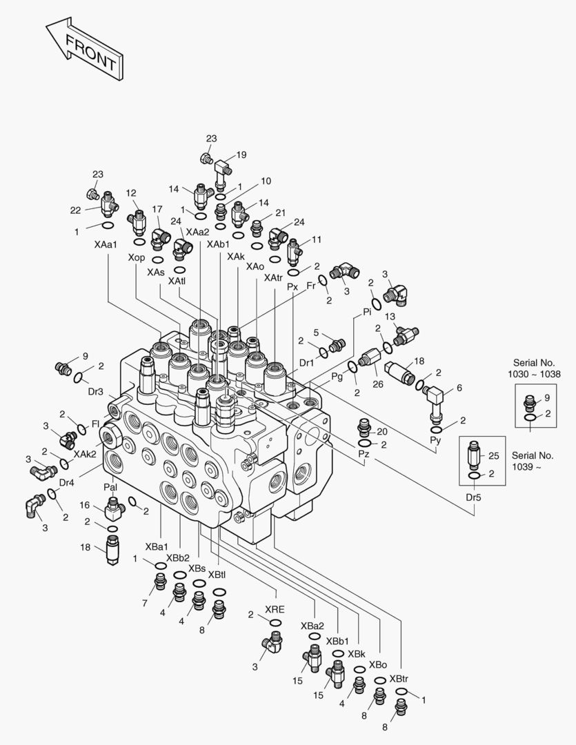 ТРУБОПРОВОД СЕРВОУПРАВЛЕНИЯ-КЛАПАН УСТРОЙСТВО УПРАВЛЕНИЯ SUB.