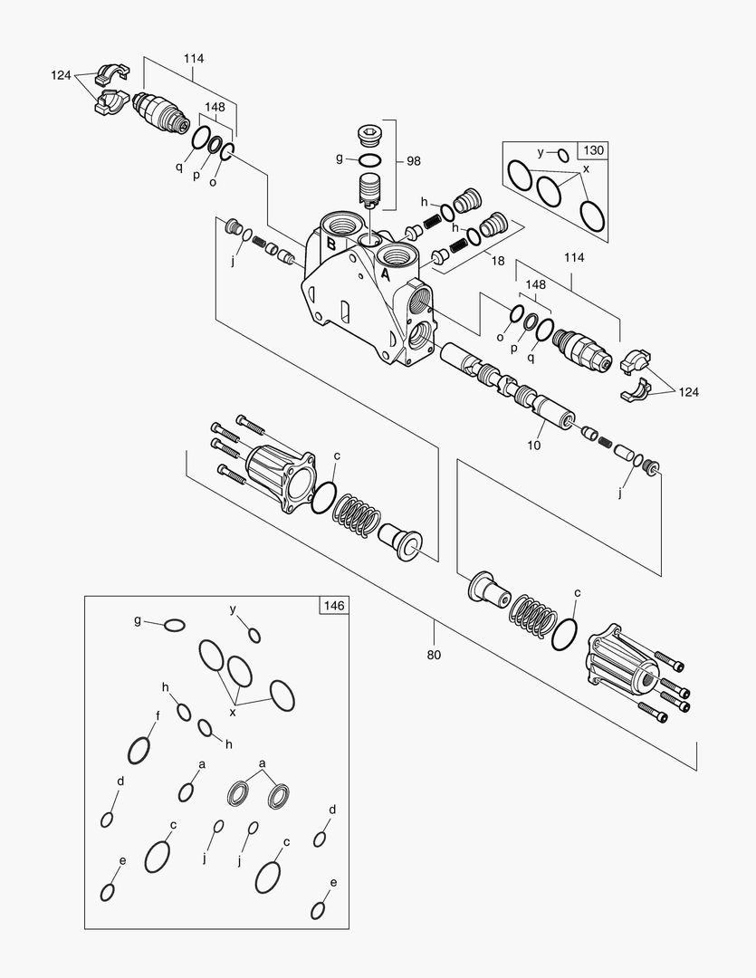 КОРПУС СТРЕЛЫ - РЕГУЛИРУЮЩИЙ КЛАПАН