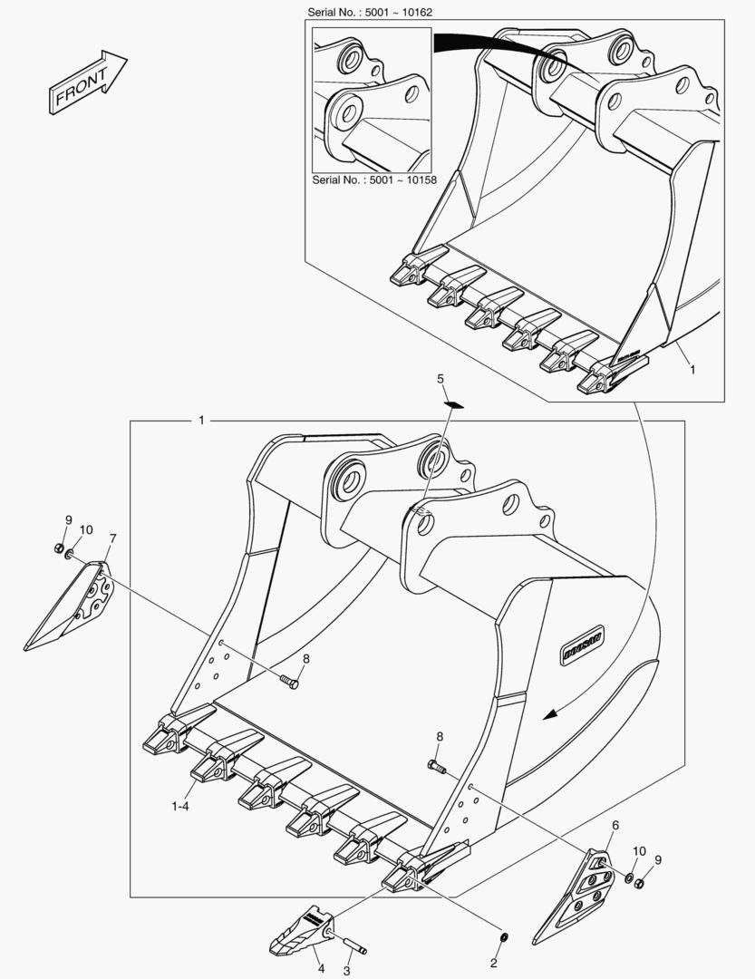 7570 BUCKET ASS`Y - 2.03mВі - H CLASS
