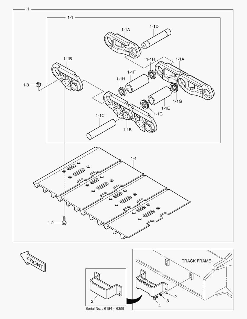 Схема 6291 TRACK SHOE ASS`Y - 850G [6184~]
