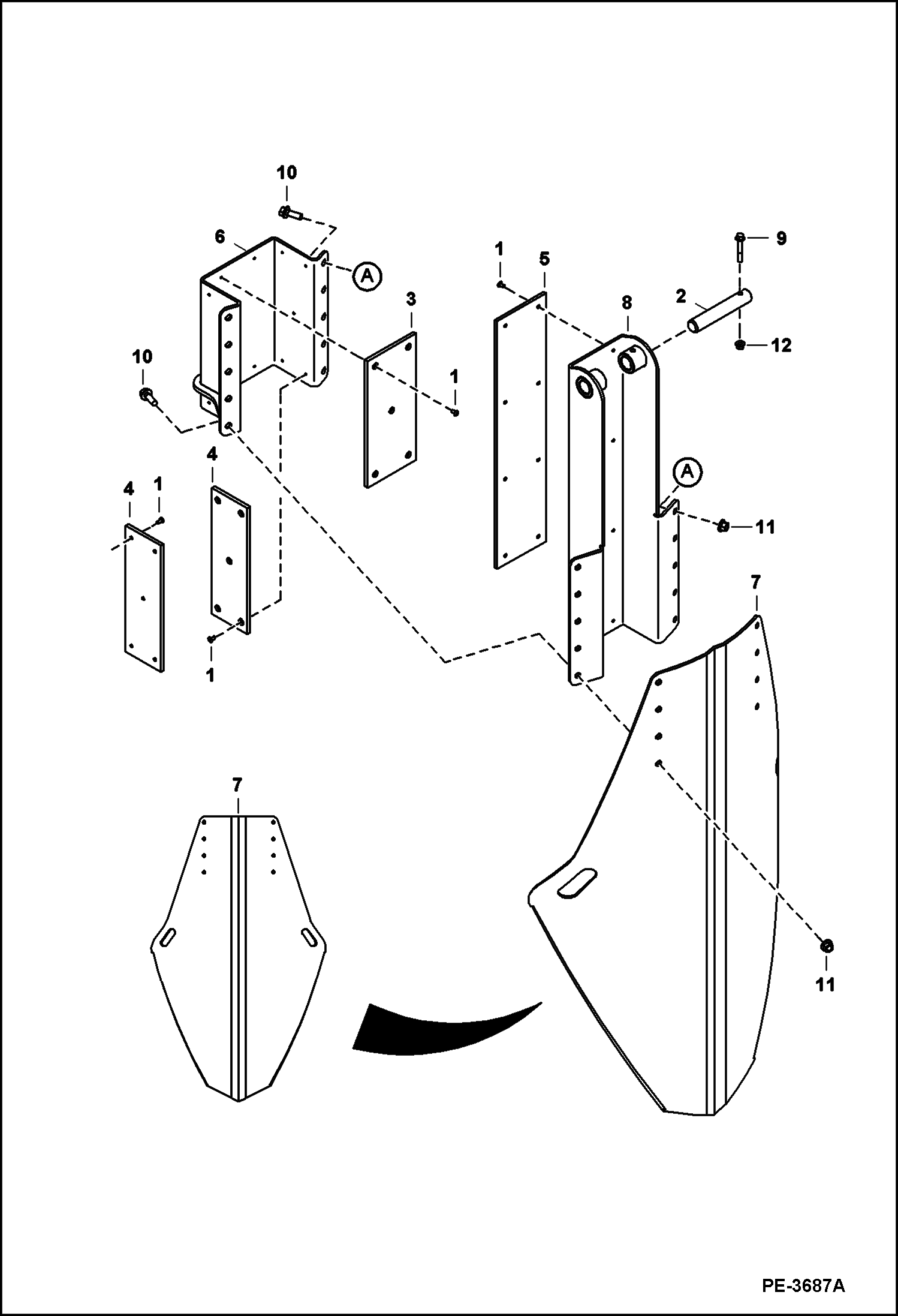 ПЕРЕСАДЧИК ДЕРЕВЬЕВ (ОТВАЛ И САЛАЗКИ В СБОРЕ) (TS36C A9VJ) (TS36C CONV A9V6)