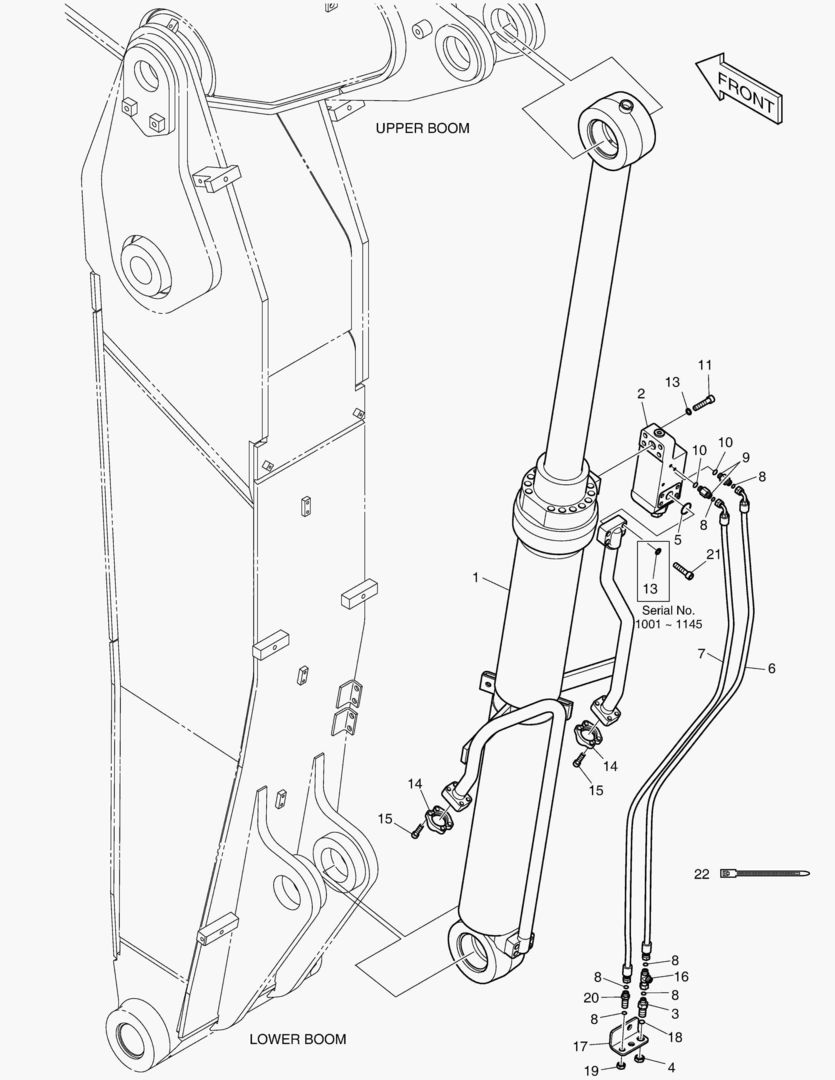 ТРУБОПРОВОД СТРЕЛЫ С ИЗМЕНЯЕМОЙ ГЕОМЕТРИЕЙ - ГИДРОЗАМОК
