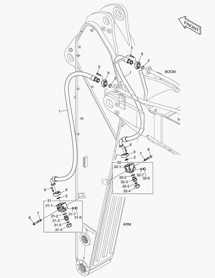 6690 ARM PIPING - ONE & TWO WAY(ARM 2.95m)