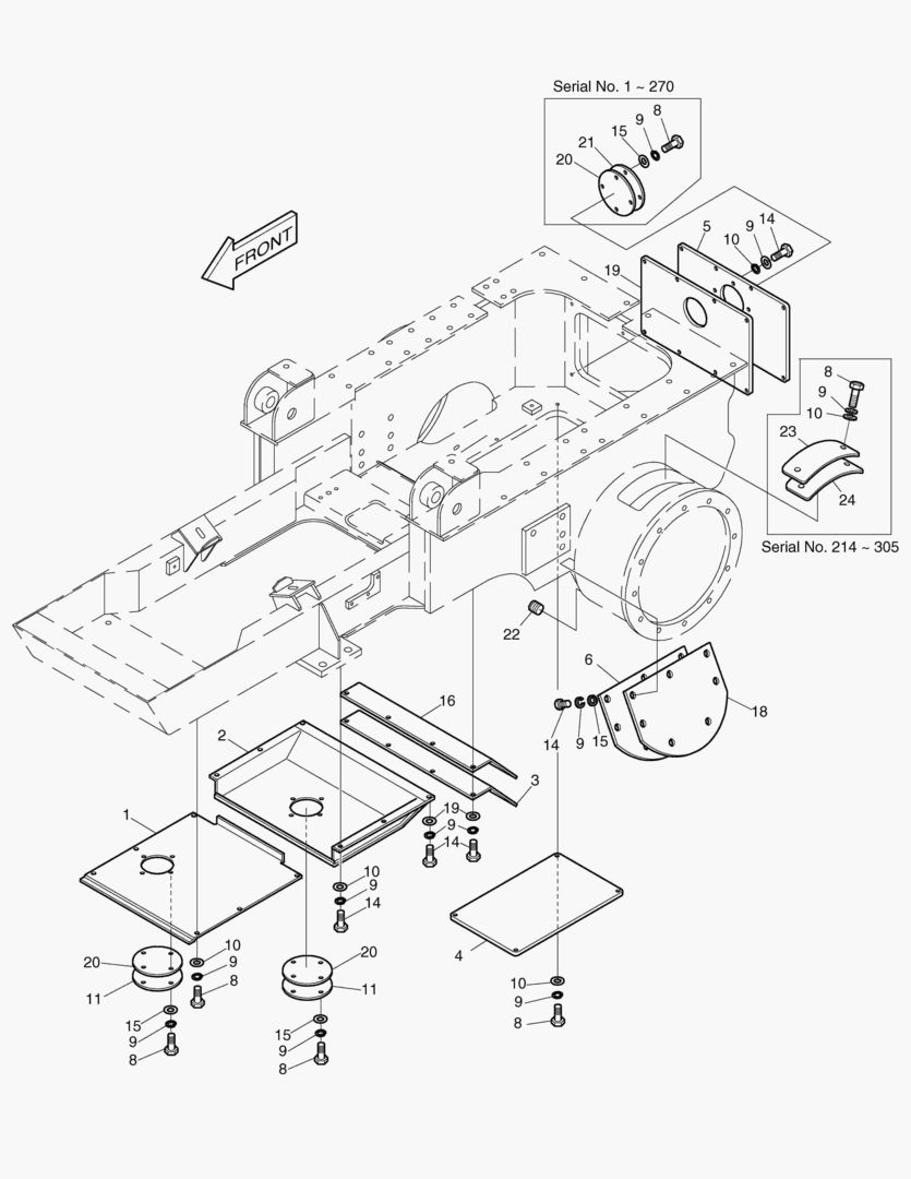 ОБТЕКАЕМАЯ ПОДКУЗОВНАЯ ПАНЕЛЬ-ГУСЕНИЦА 1800 мм