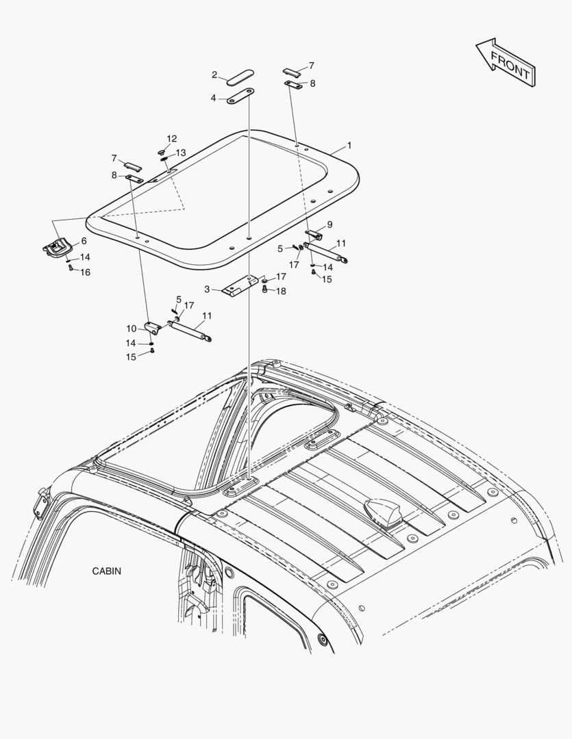 Спецтехника 1595 ROOF COVER - PLASTIC