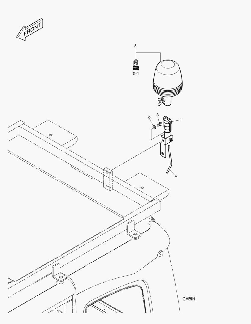 6640 ROTATING BEACON - WITH GUARD & LAMP