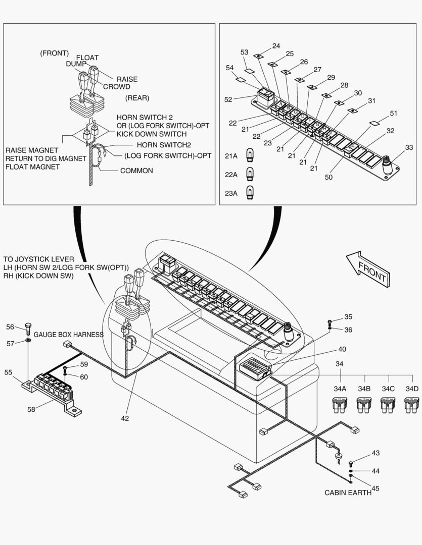 ЭЛЕКТРИЧЕСКИЕ ЗАПЧАСТИ(2) - КОРОБКА ПЕРЕКЛЮЧАТЕЛЕЙ