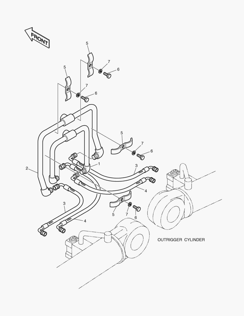 Спецтехника 6510 OUTRIGGER PIPING-REAR [1011~1556] - главное фото