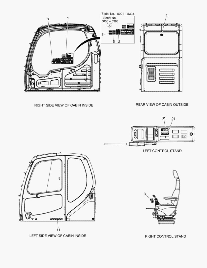 ПРЕДУПРЕЖДАЮЩАЯ ТАБЛИЧКА - КАБИНА