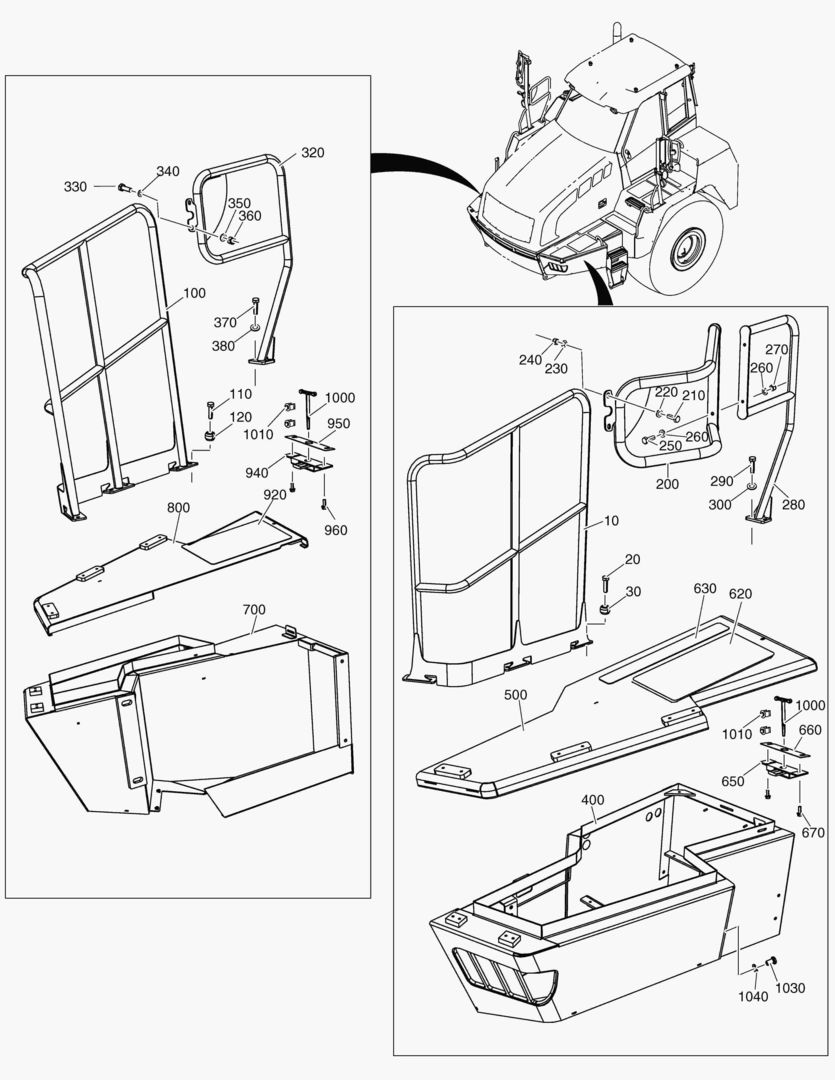 Спецтехника G500-300 GUARDRAILS FOR FENDER AND MUDGUARDS - главное фото