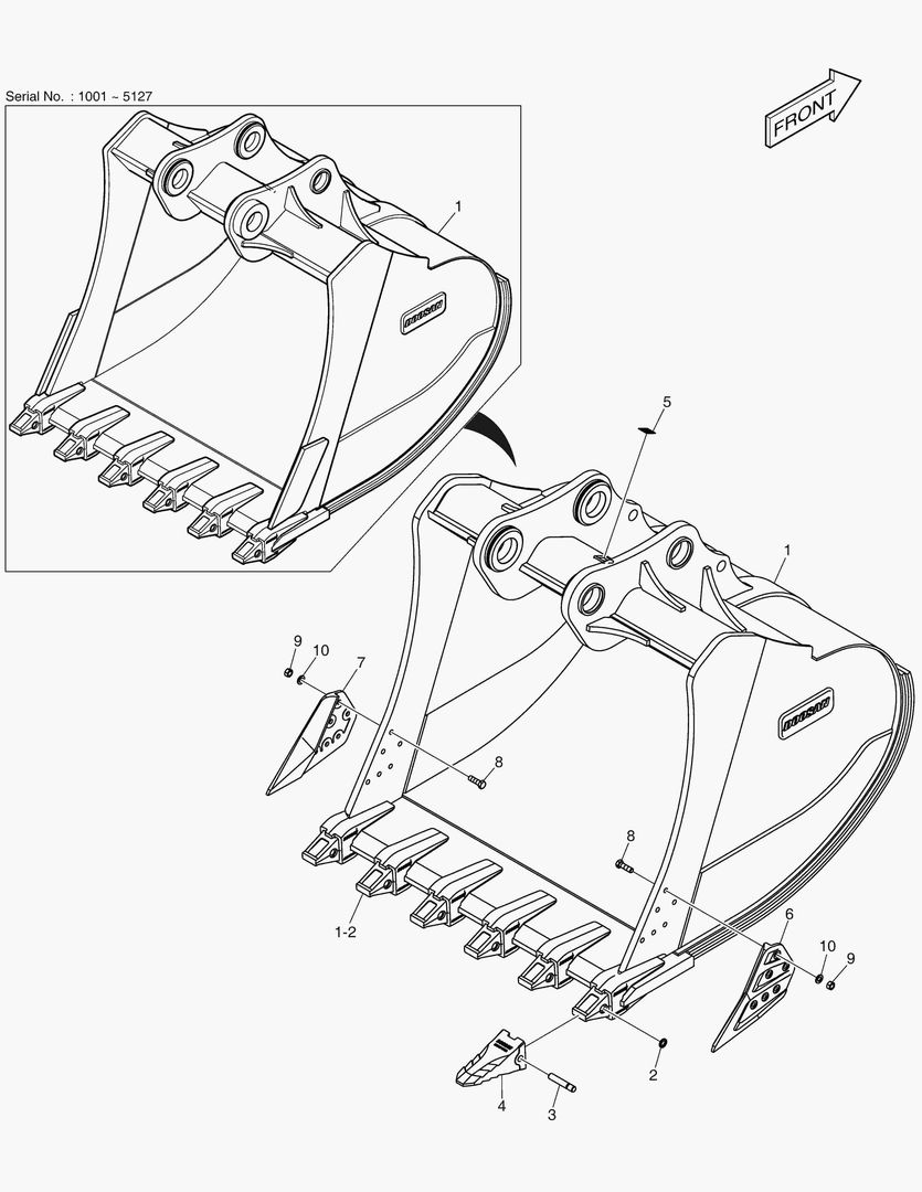 7200 BUCKET ASS`Y - 5.24mВі - H CLASS [5001~5133]