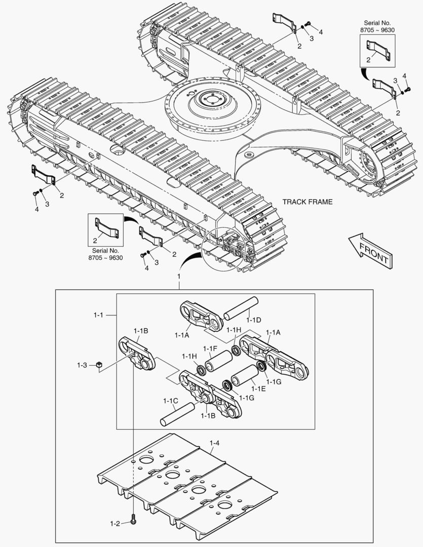 Спецтехника 6421 TRACK SHOE-600G(DOUBLE GROUSER) [8705~] - главное фото