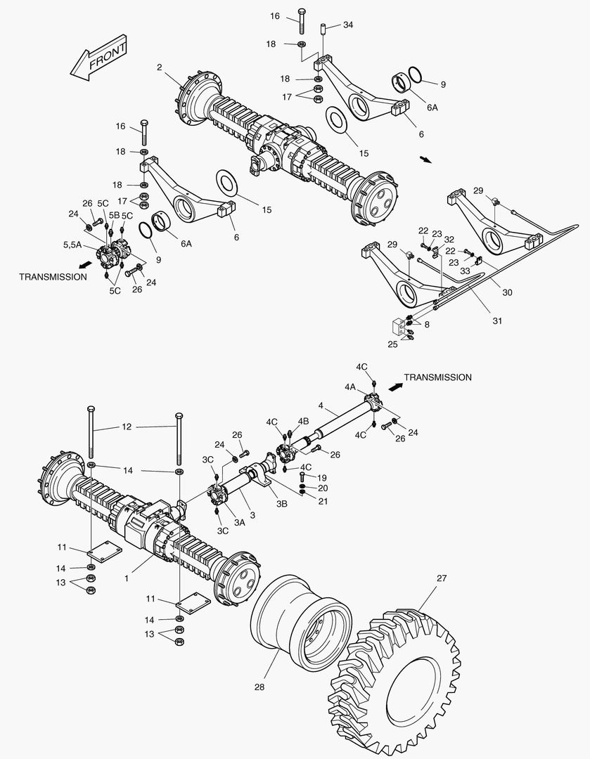 1140 AXLE & DRIVE SHAFT