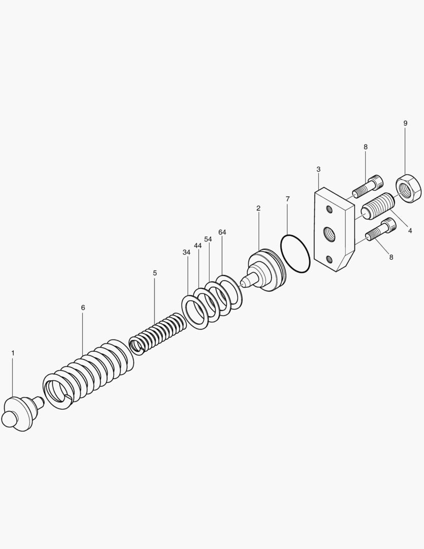 ОСНОВНОЙ НАСОС - РЕГУЛИРУЮЩАЯ ПРУЖИНА