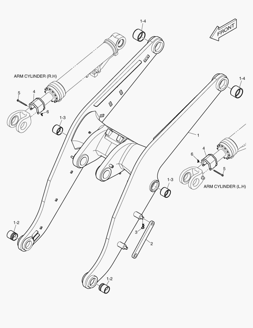РУКОЯТЬ ПОГРУЗЧИКА - ДЛИННАЯ СТРЕЛА