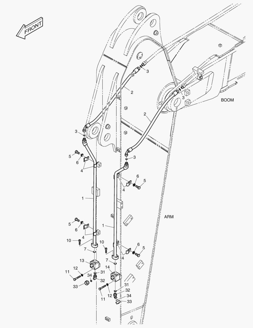 ГИДРОСИСТЕМА РУКОЯТИ - РУКОЯТЬ 2.6 м(ВРАЩАЮЩИЙСЯ)