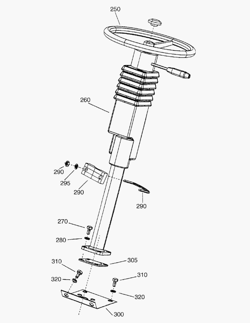G320-16 STEERING COLUMN; MOUNTING