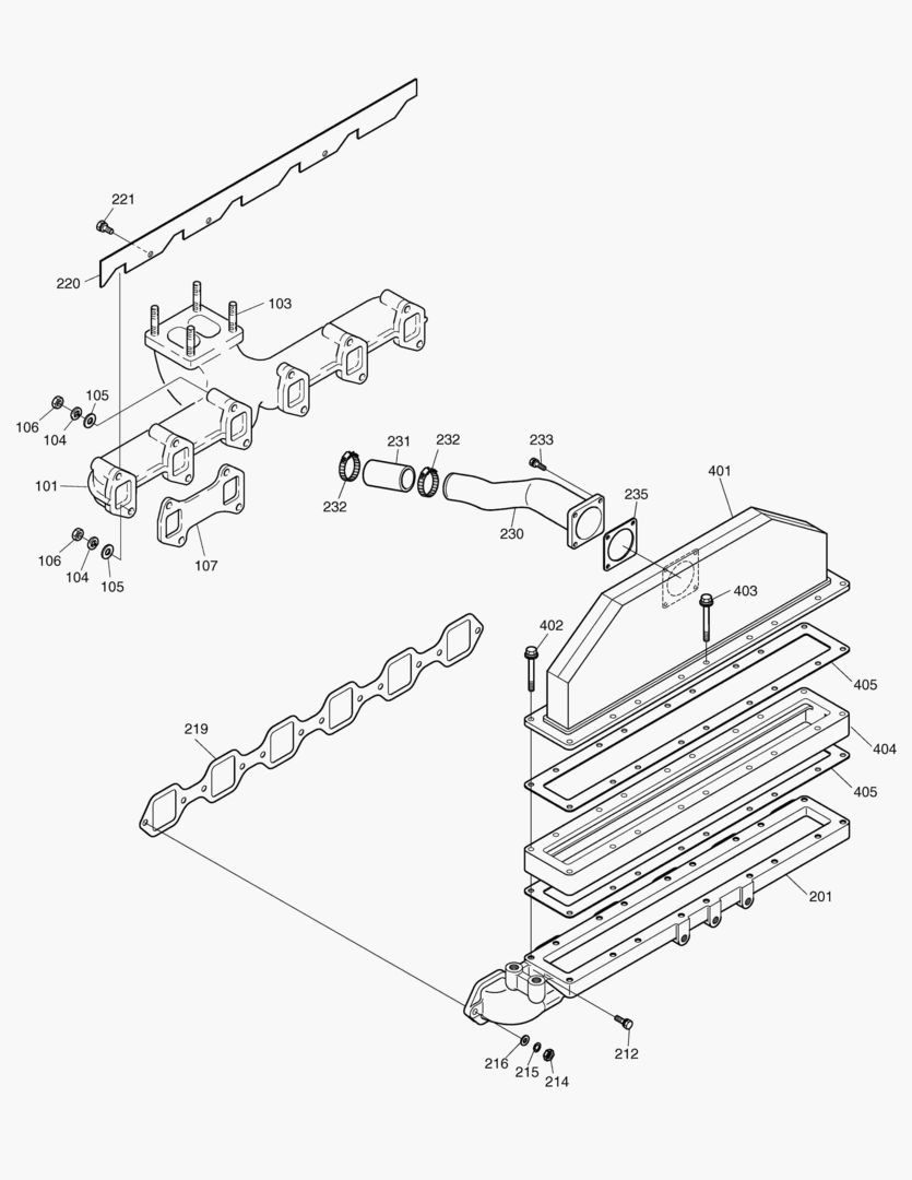 013 INTAKE & EXHAUST MANIFOLD