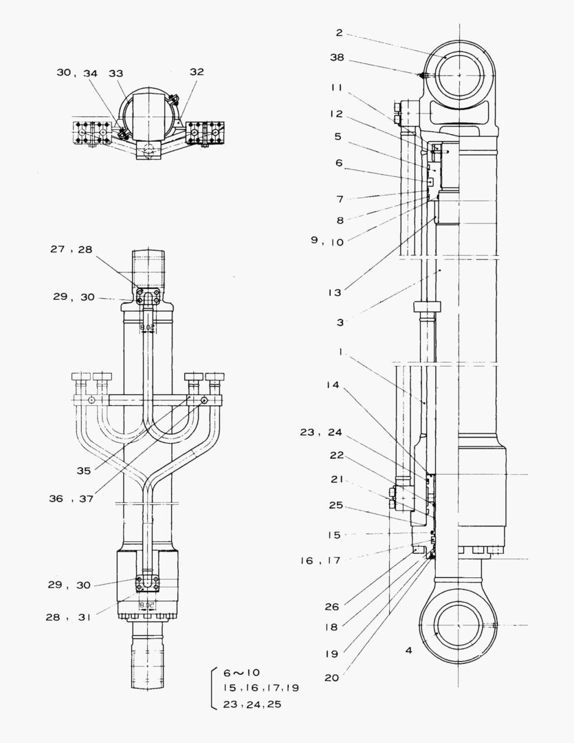 ЦИЛИНДР СТРЕЛЫ-ПРАВОСТОРОННИЙ