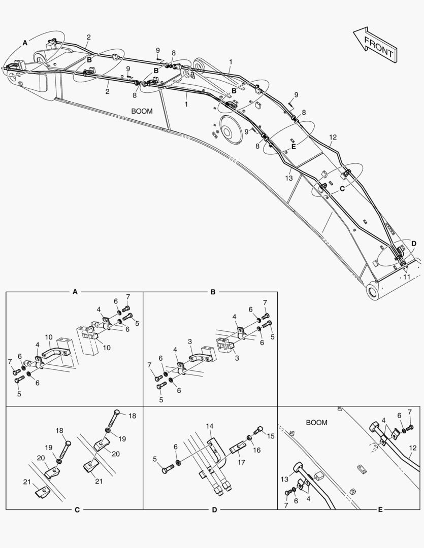 ГИДРОСИСТЕМА СТРЕЛЫ - ВРАЩАЮЩИЙСЯ(СТРЕЛА 6.2 м)