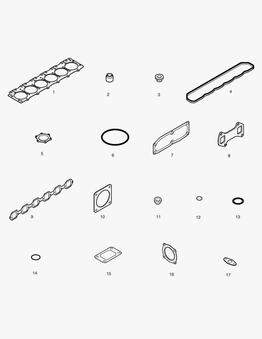 КОМПЛЕКТ ПРОКЛАДОК ДЛЯ КАПИТАЛЬНОГО РЕМОНТА-ВЕРХНИЙ