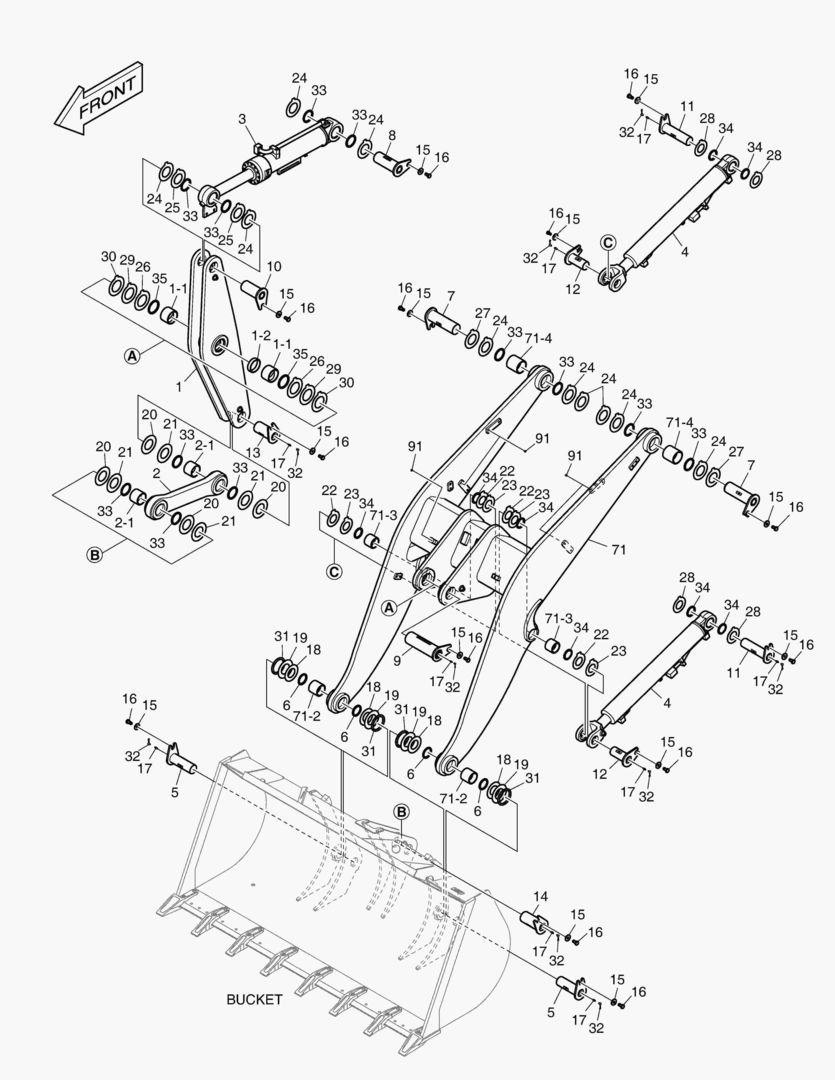 РУКОЯТЬ ПОГРУЗЧИКА В СБОРЕ