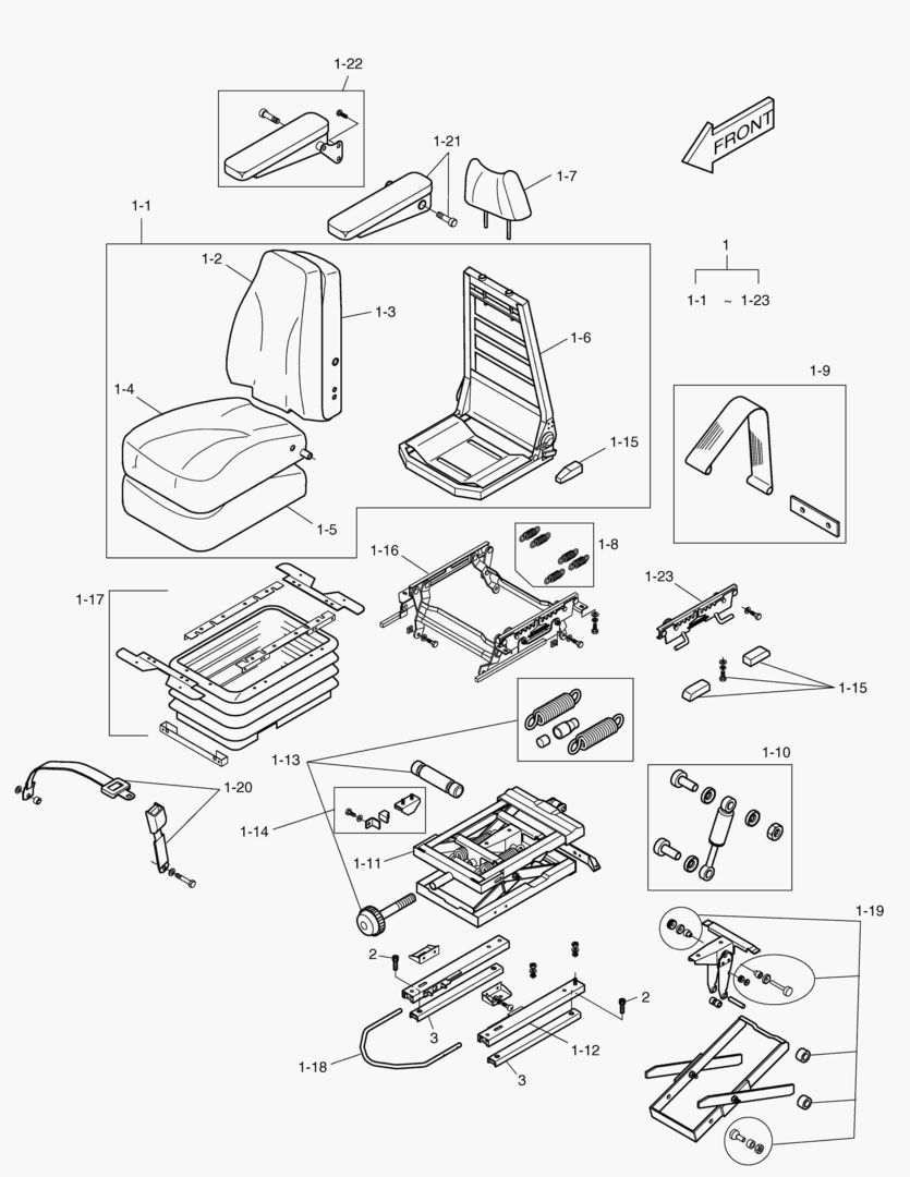СИДЕНИЕ В СБОРЕ- МЕХАНИЧЕСКАЯ ПОДВЕСКА