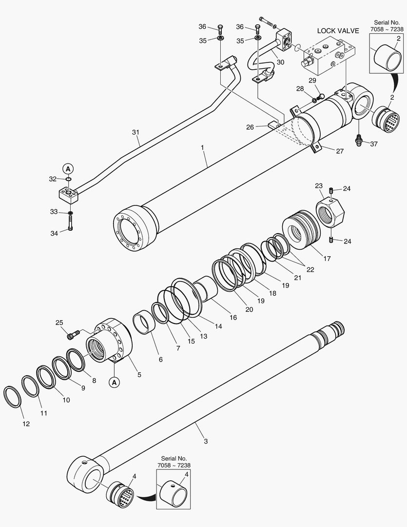 Спецтехника 4391 BOOM CYLINDER - L.H (LOCK VALVE) ARTI [7058~] - главное фото