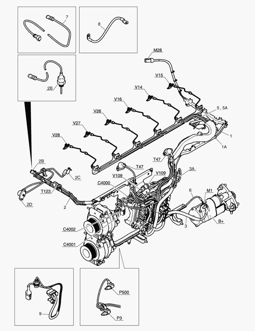 045 CABLE HARNESS, EMS, INJECTION SYSTEM
